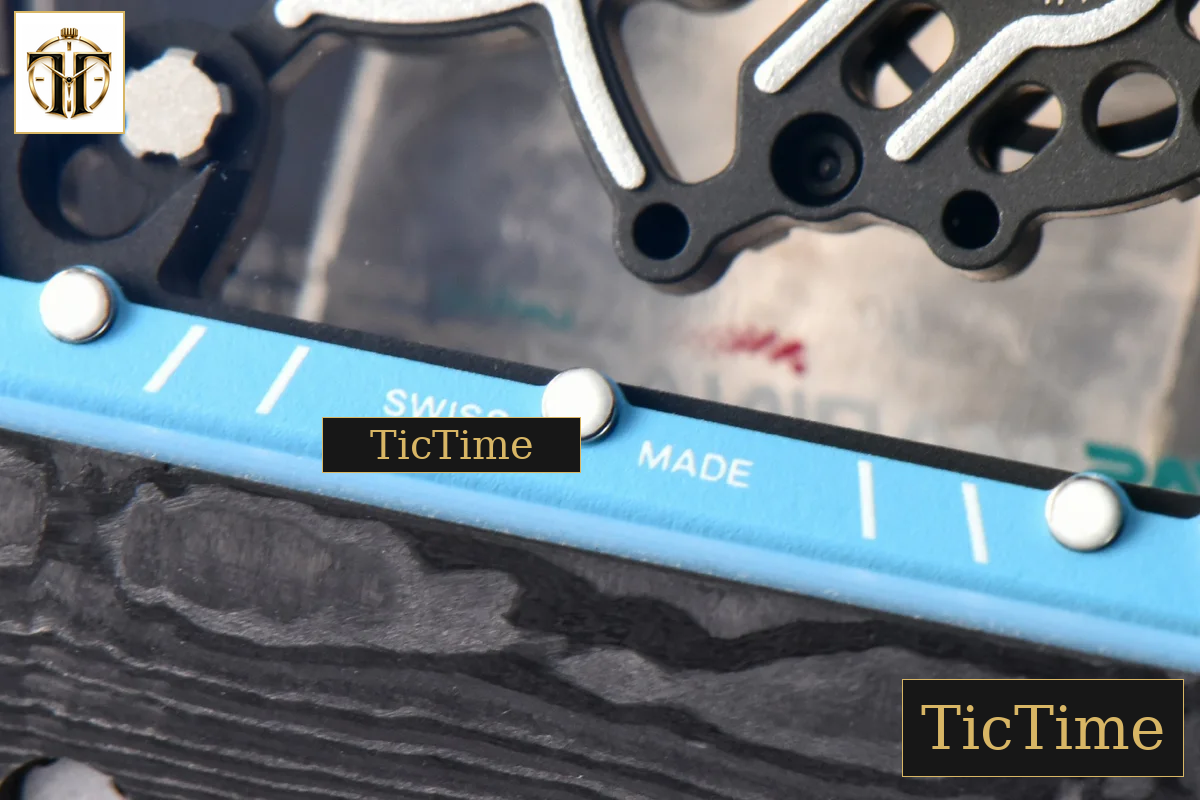 NTPT RM055 43mm ZF Blue Bezel White Crown White Rubber Strap V6 RMUL2 — foto 8