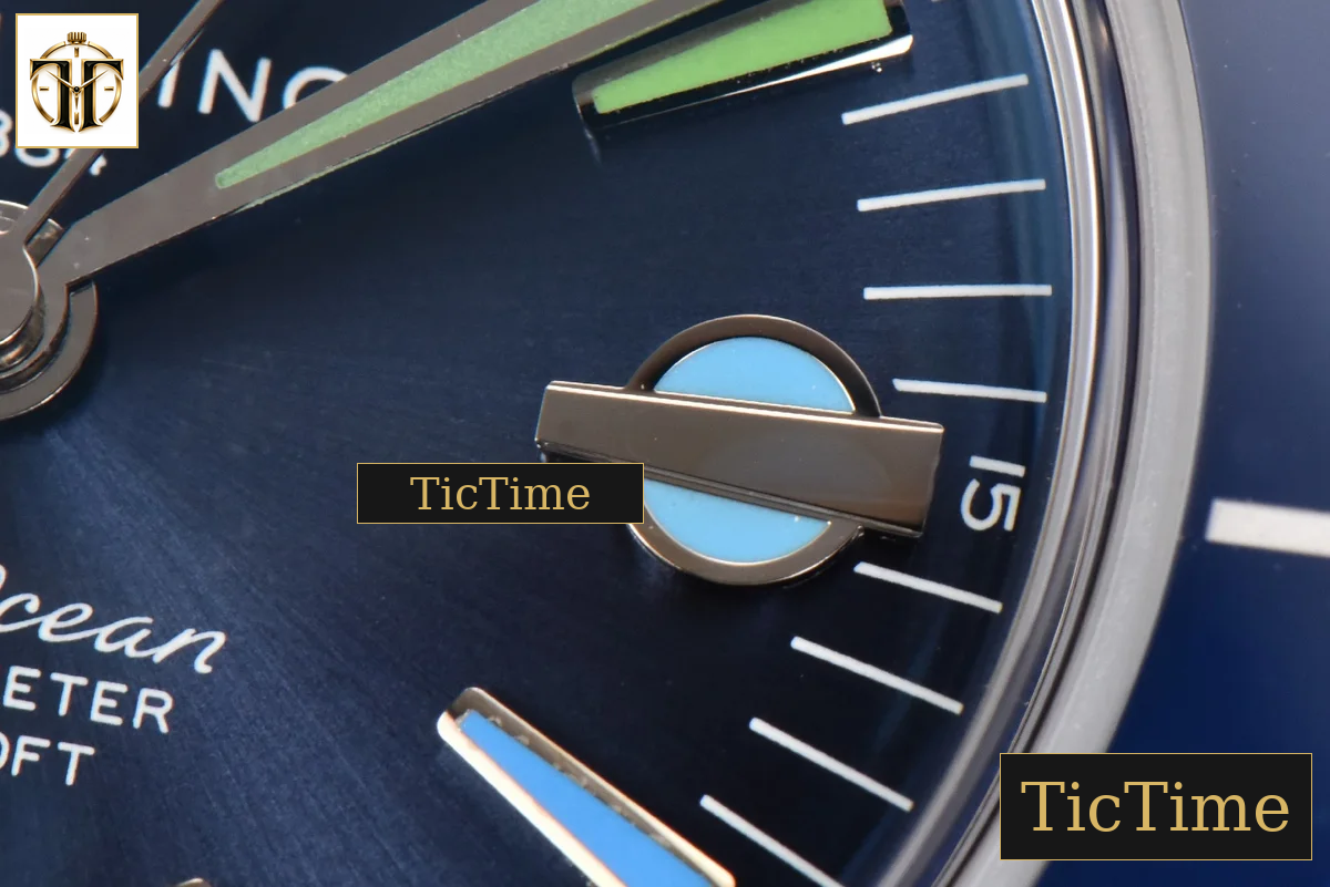 SuperOcean Heritage 42mm GF SS Blue Ceramic Blue Dial Rainbow Marker Mesh Bracelet A2824 — foto 7