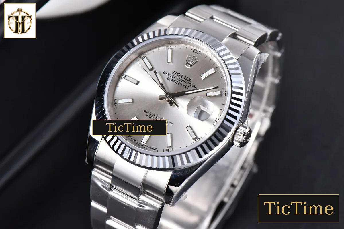 DateJust Fluted Bezel 126334 41mm VSF Silver Dial Oyster Bracelet VS3235 — foto 4