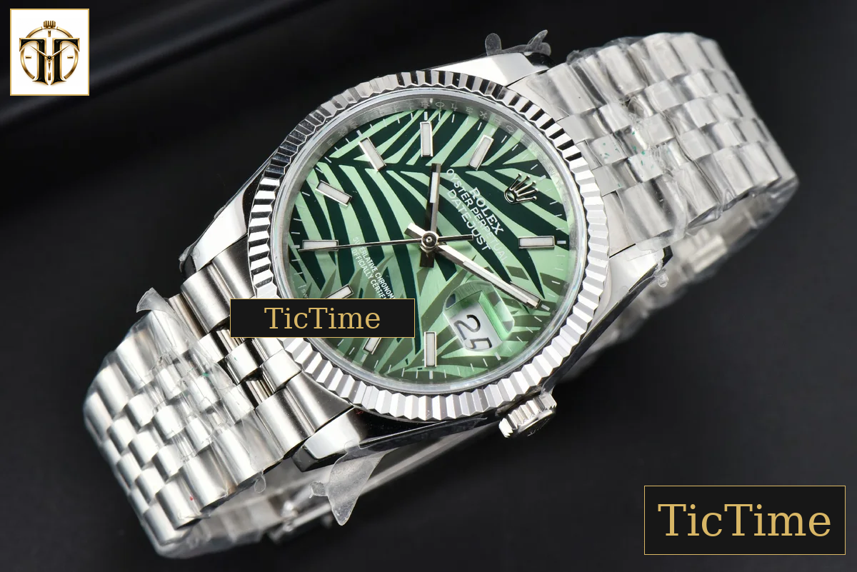 DateJust 36mm BPF Green Plam Dial Jubilee Bracelet A2824 — foto 14