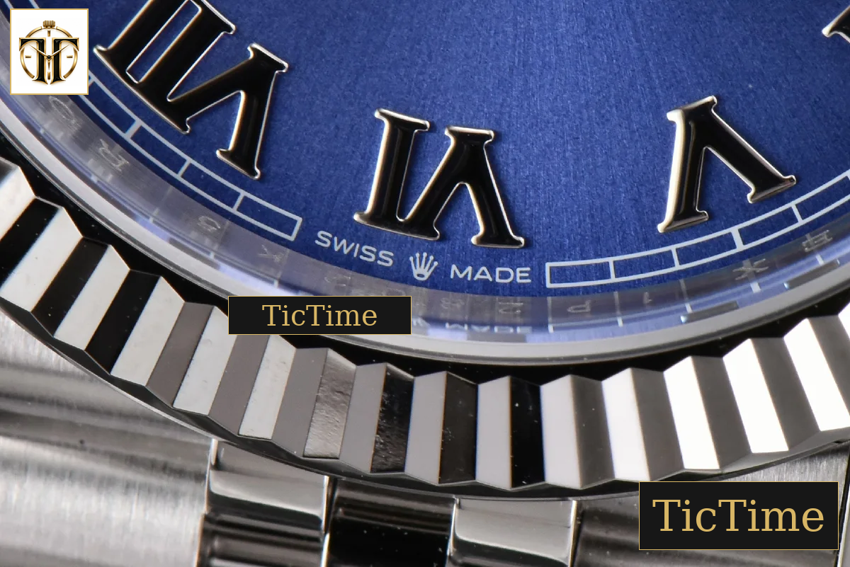 DateJust 126334 41mm Clean Factory Blue Roma Marker Jubilee Bracelet VR3235 — foto 8