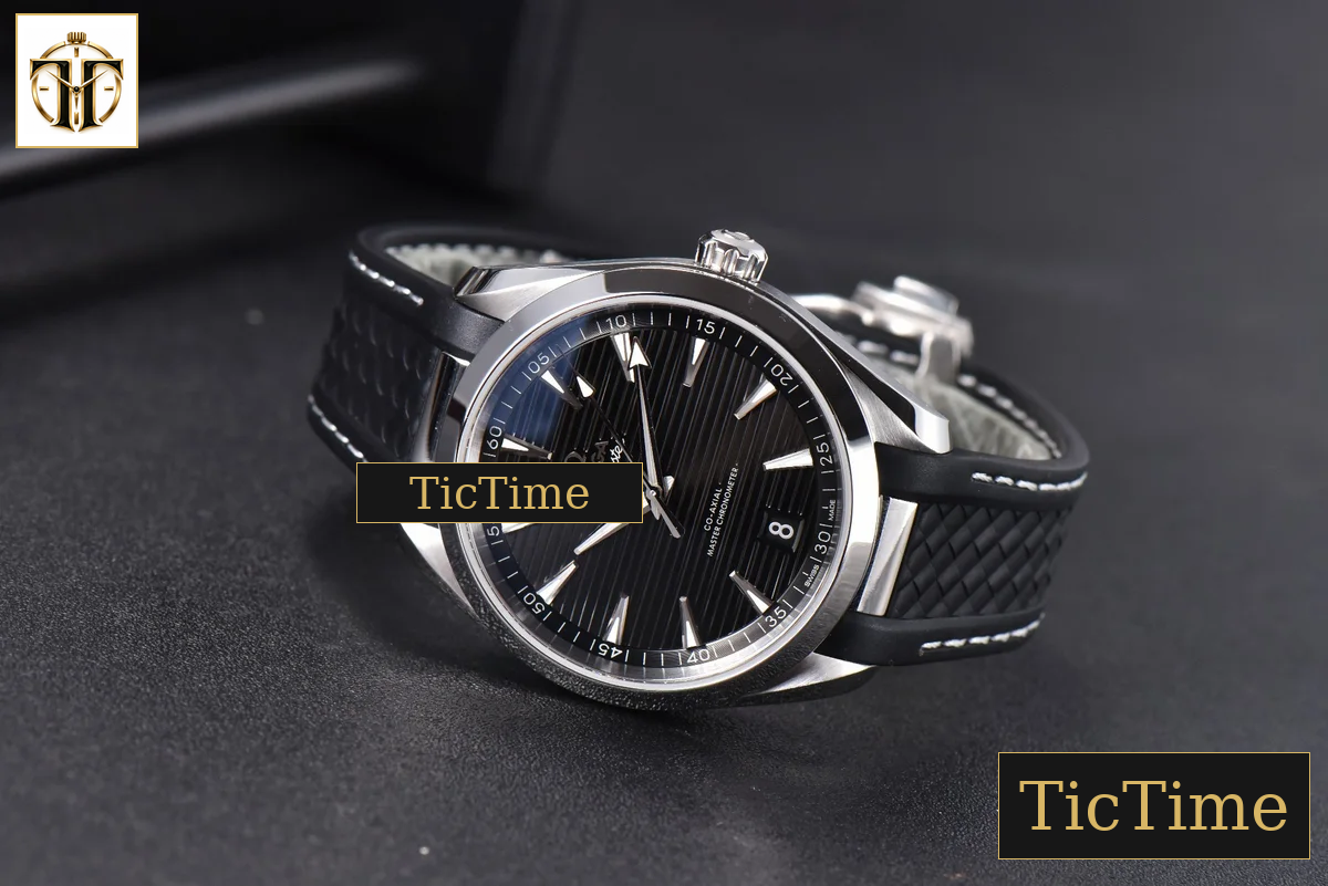 Aqua Terra 150M SeaMaster 41mm VSF Black Dial Silver Hands Black Rubber Strap A8900 — foto 11