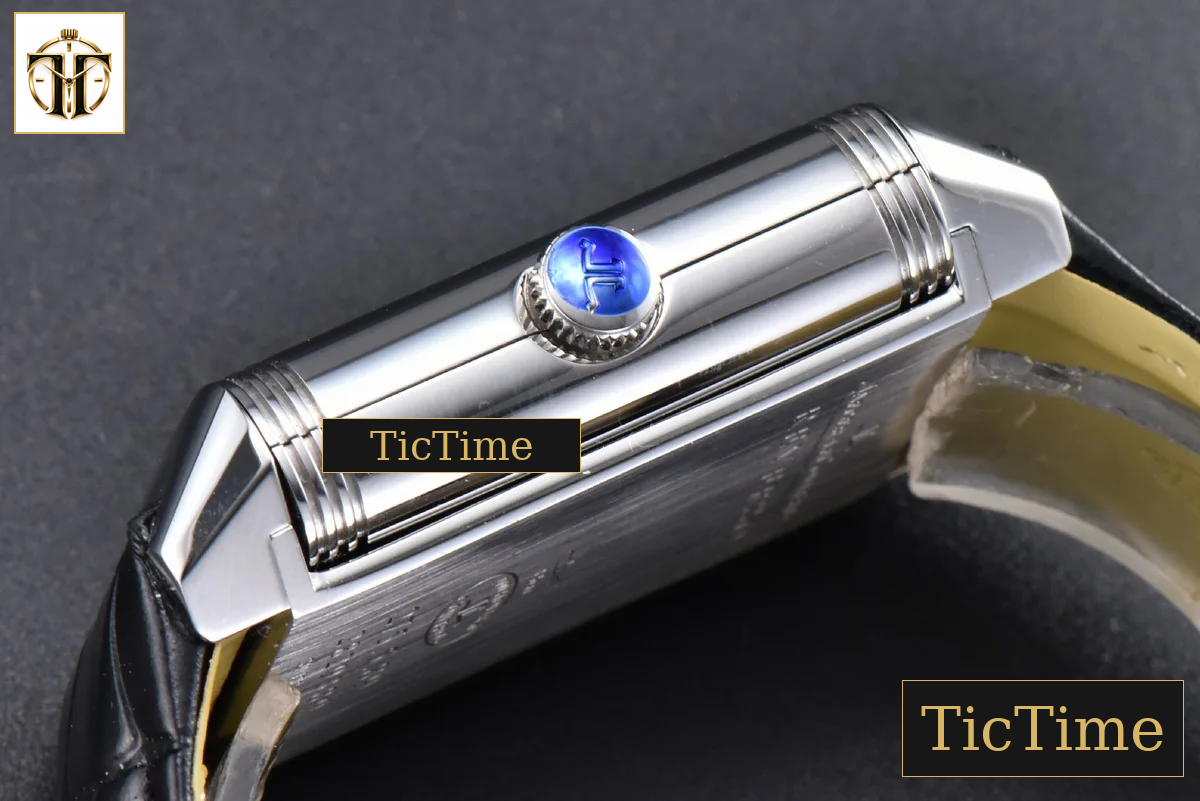 Master Reverso Tribute Small Seconds 30x47mm MGF Silver Dial Blue Hands Leather Strap A854A — foto 13