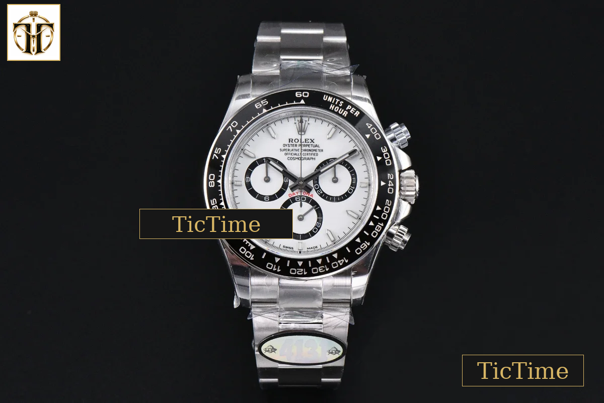 Daytona Panda UFO 904L 126500 40mm UF White Dial SS Braclet Free Sprung UF4131 — foto 3