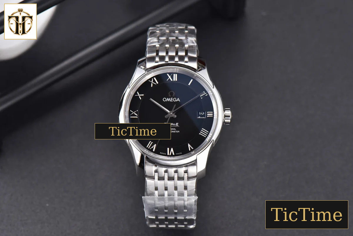 De Ville Hour Vision 41mm VSF Black Dial Stick Marker SS Bracelet A8500 — foto 4