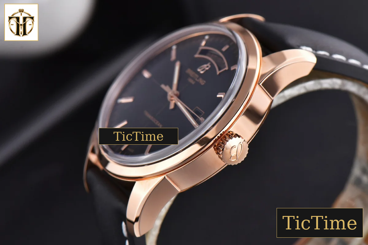 Transocean Day & Date 43mm V7F RG Black Dial Black Leather Strap CA145 — foto 12