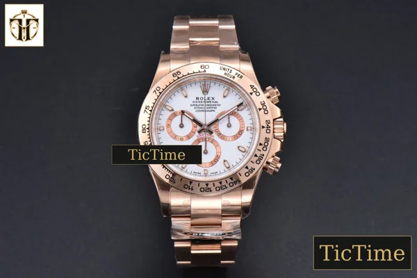 Foto frontal — Daytona 116505 40mm BTF White/RG Dial RG Bracelet SA4130