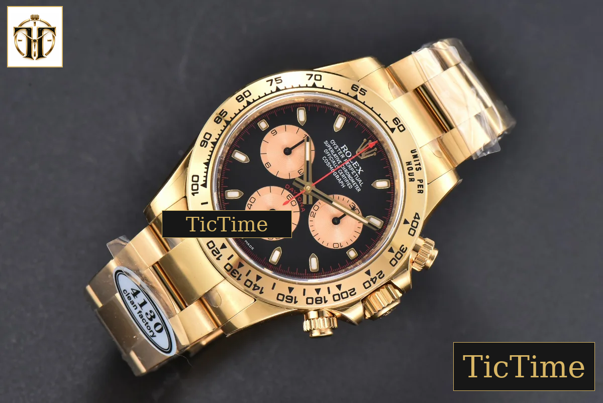Daytona 116508 40mm Clean Factory YG 904L Black Dial YG Subdial YG Bracelet SA4130 — foto 4