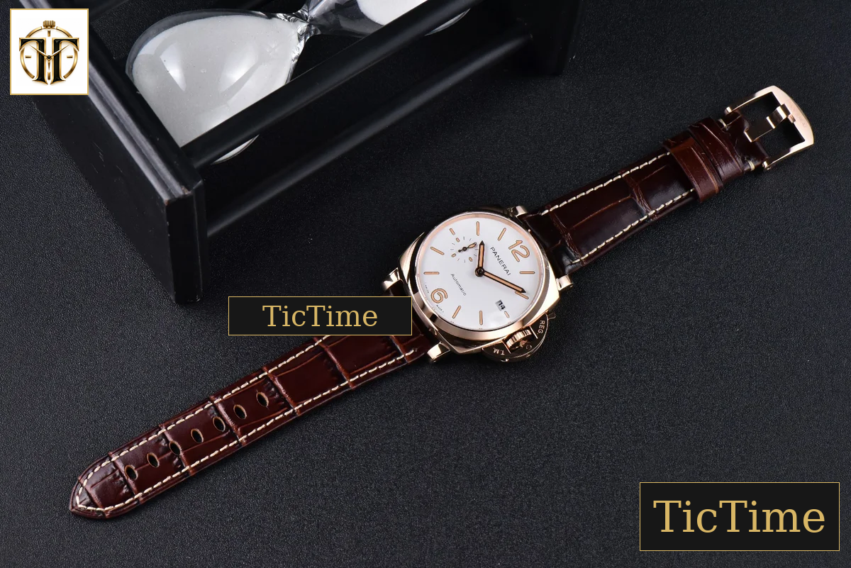 Luminor Due PAM1042 42mm VSF RG White Dial Brown Leather Strap P900 — foto 15