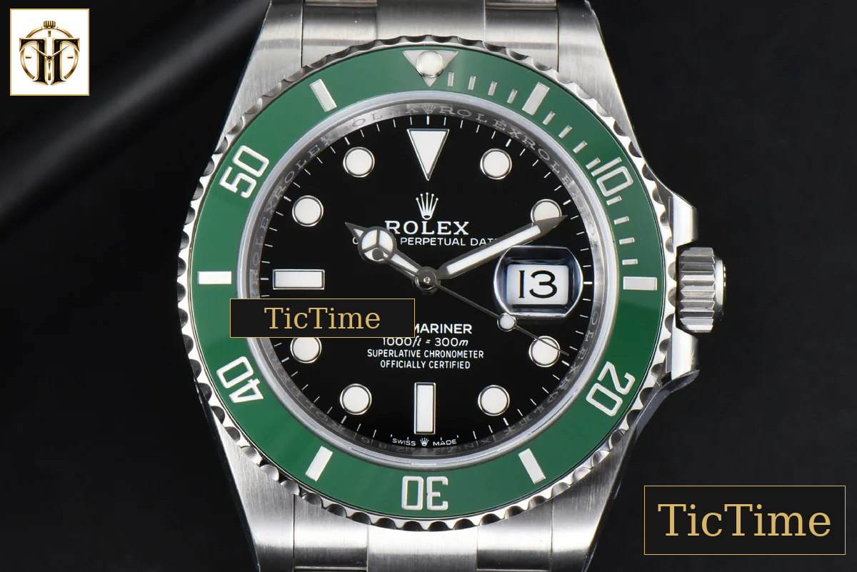 Submariner LV 126610 41mm Clean Factory Green Ceramic Black Dial SS Bracelet VR3235 — foto 2