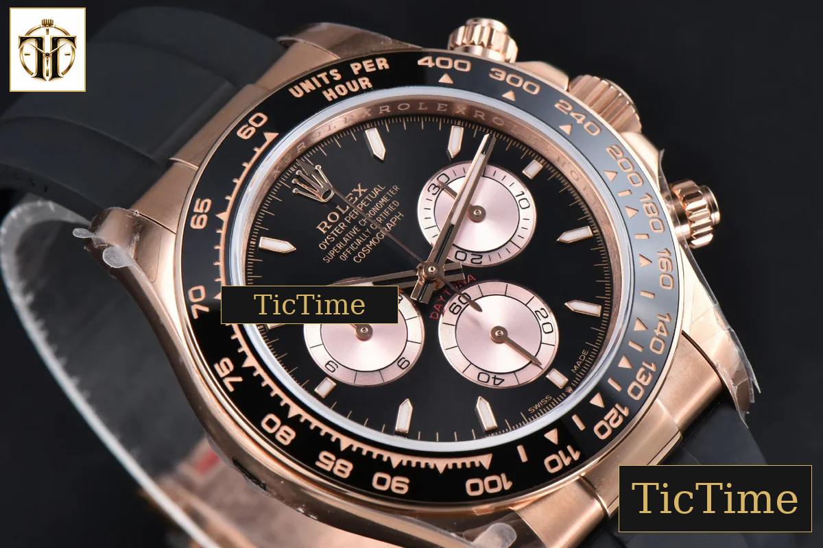 Daytona 126515 40mm BPF RG Black Bezel Black Dial RG Subdial Black Oysterflex Strap SH4131 — foto 13
