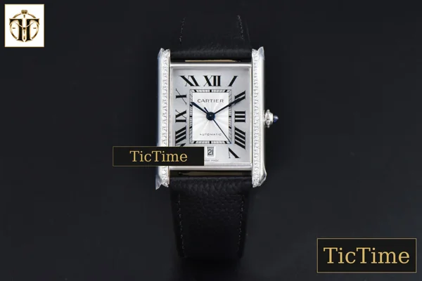Foto frontal — Tank Solo XL Automatic 31mm x 41mm AF SS Diamond Black Leather Strap 9015