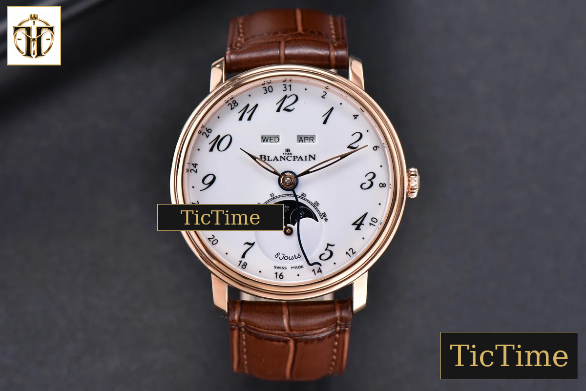 Villeret Complicated Function 6654 40mm OMF RG White Dial Brown Leather Strap CAL6654 V3 — foto 3