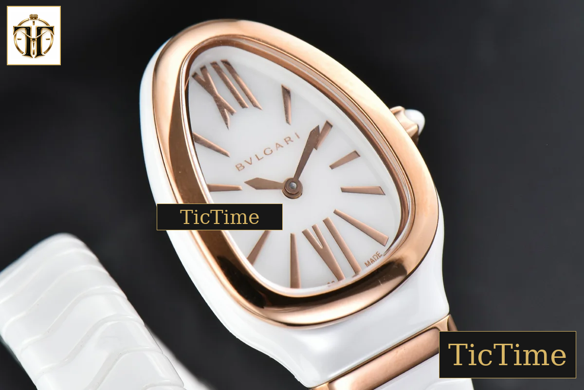 Serpenti Spiga 35mm BVF RG White Ceramic White Dial Quartz — foto 9