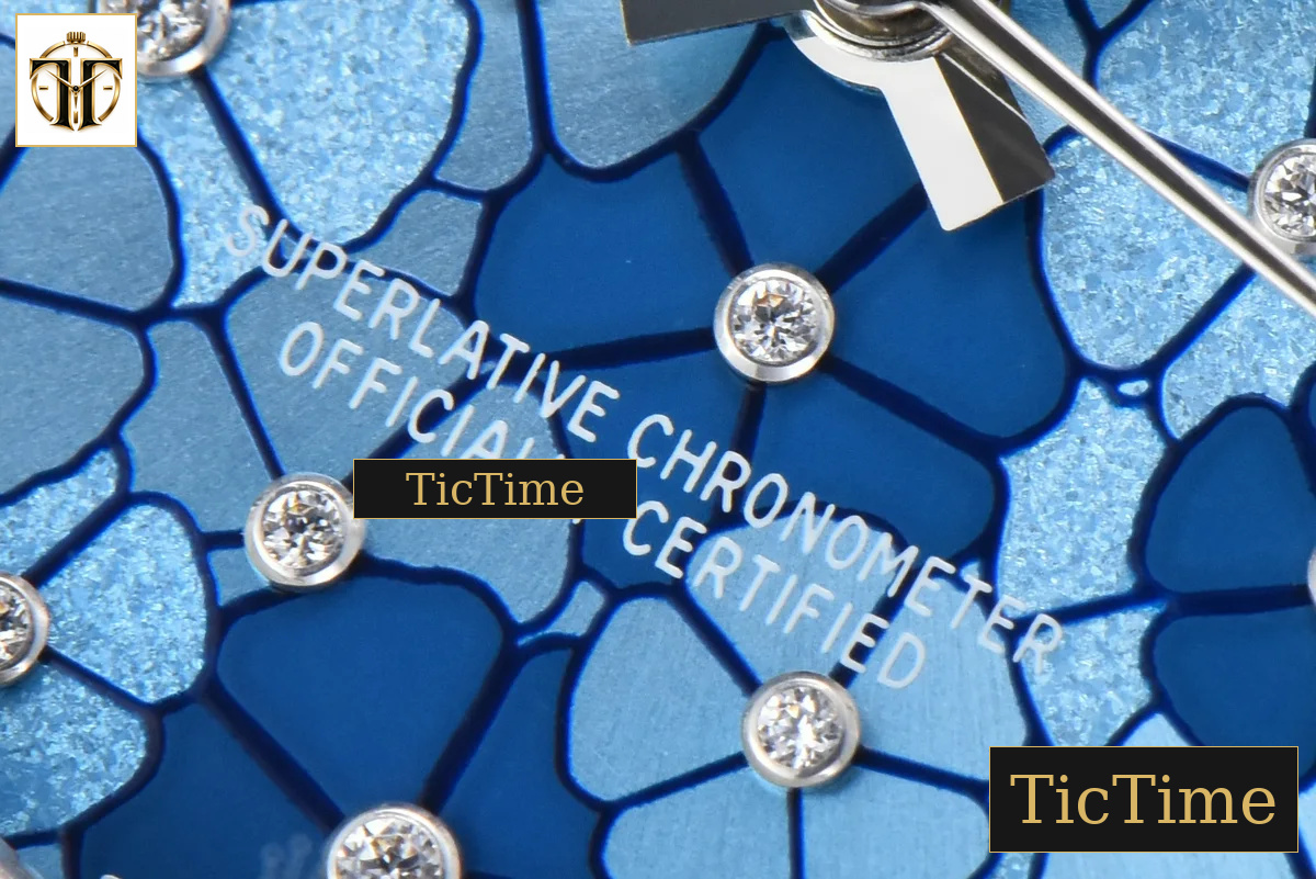 DateJust 904L Fluted Bezel 31mm GMF Blue Flowers Dial Oyster Bracelet A2824 — foto 8