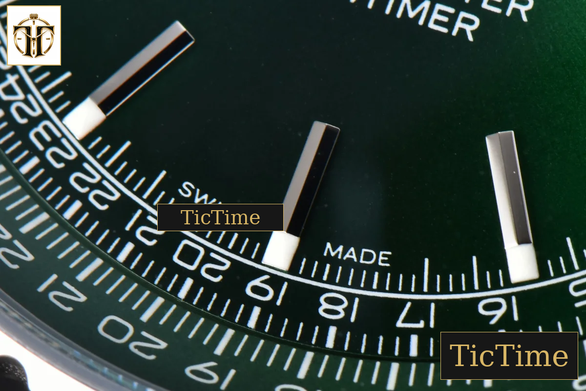 Navitimer Automatic 41mm BLSF SS Green Dial Black Leather Strap A2824 — foto 8