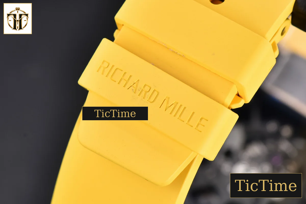 RM035-02 KVF Skeleton Dial Red Yellow Rubber Strap V3 Miyota8215 — foto 23