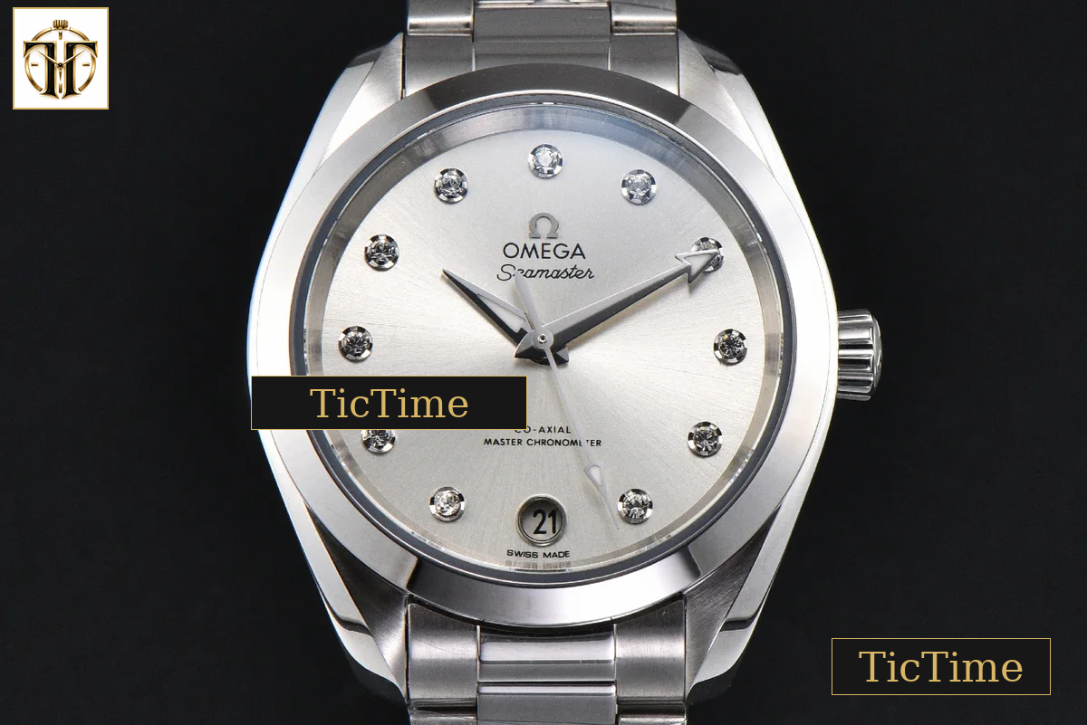 Aqua Terra 150M Ladies 34mm VSF Silver Dial Diamond Marker SS Bracelet A8800 — foto 2