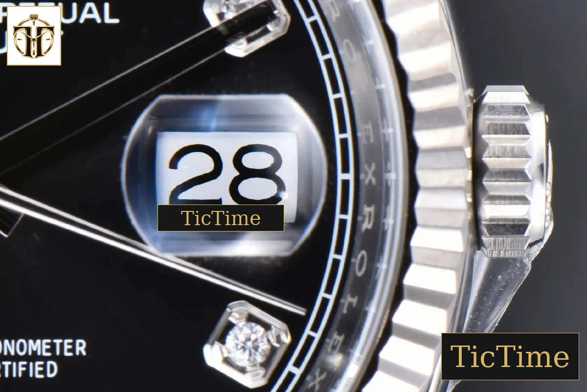 DateJust 126234 36mm Clean Factory Black Dial Diamond Marker Jubilee Bracelet VR3235 — foto 9