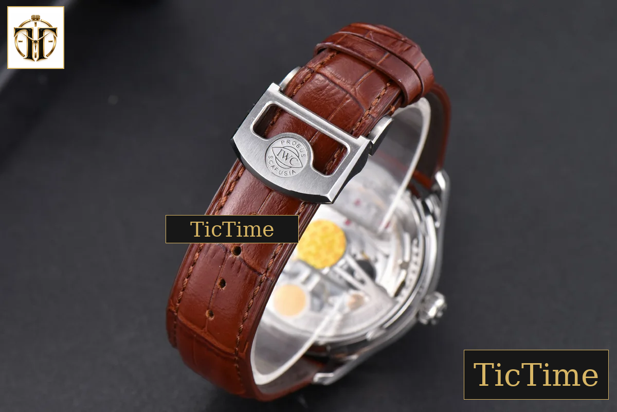 Portuguese PR IW500114 42mm ZF White Dial RG Marker Brown Leather Strap A51011 — foto 12