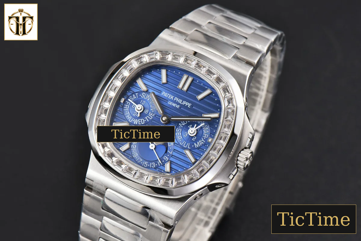 Nautilus 5740 40mm TWF Diamond Blue Dial SS Bracelet A240 — foto 4
