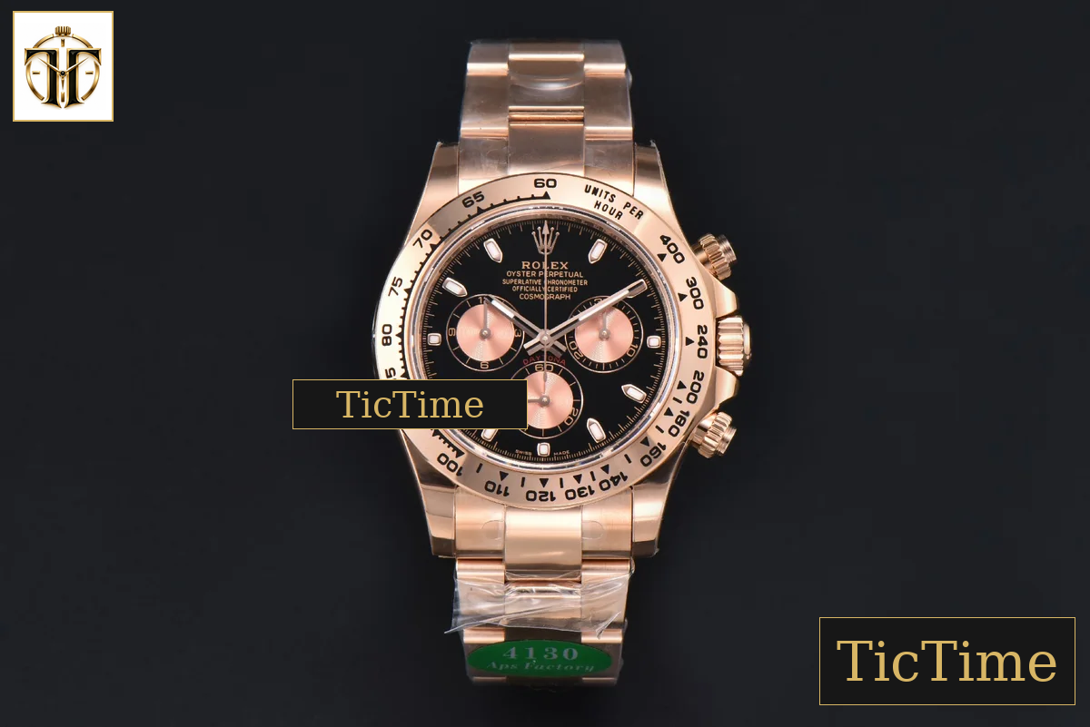 Daytona 116505 APSF RG Black Dial RG Subdial Lume Marker RG Bracelet SH4130 — foto 3