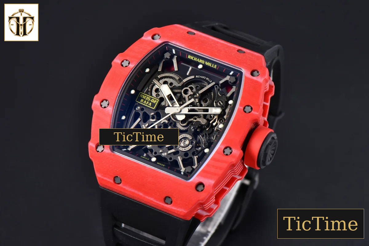 NTPT RM035-02 ZF Red Skeleton Dial Black Rubber Strap RMAL1 — foto 4