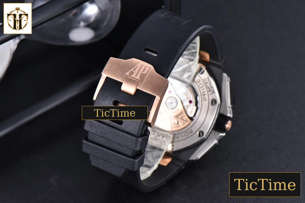 Royal Oak Offshore 44mm JF Black Ceramic Germany Edition Gray Dial Rubber Strap A3126 — foto 15