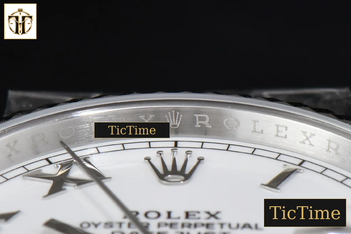 DateJust 904L Fluted Bezel 126334 41mm ARF White Dial Roma Marker Jubilee Bracelet VR3235 — foto 13