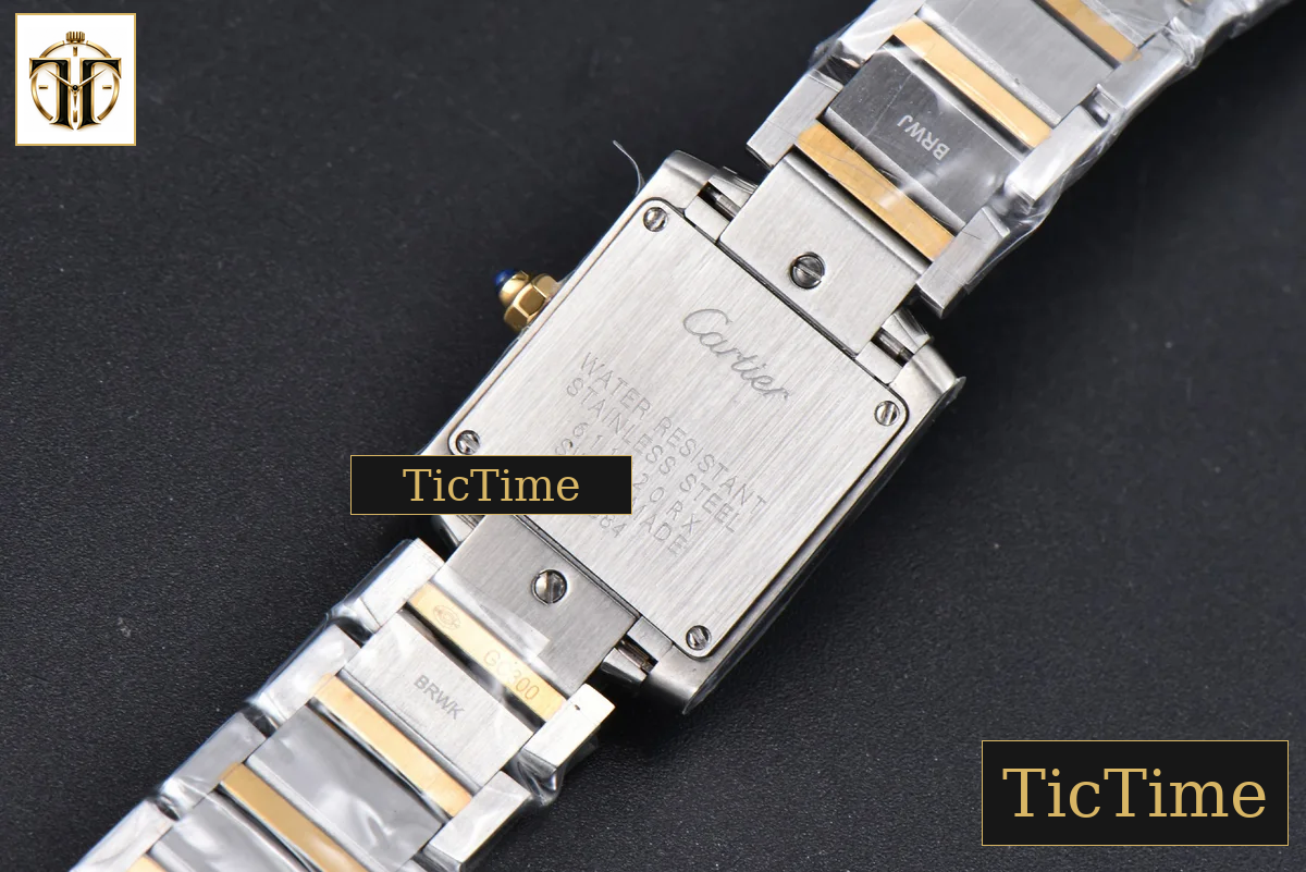 Tank Francaise Small 25.7mmx21.2mm 8848F Diamond YG/SS Bracelet Quartz — foto 15