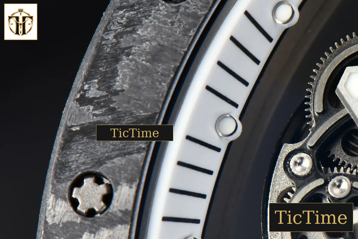 Bubba Watson RM055 42.7mm ZF Black NTPT White Skeleton Dial Black Rubber Strap V6 NH05 — foto 6