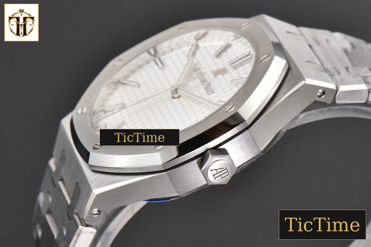 Royal Oak 15500 41mm APSF White Textured Dial SS Bracelet V2 A4302 — foto 11