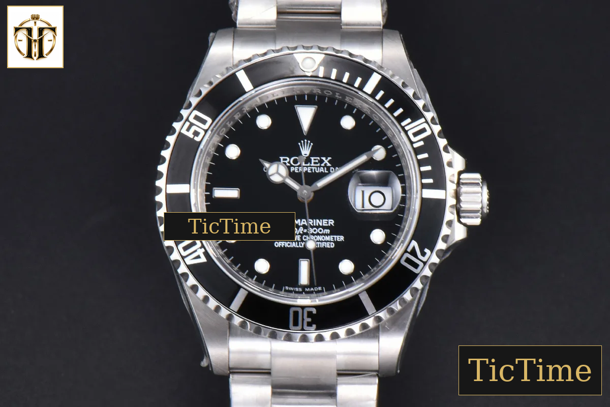 Submariner LN 16610 40mm RAF Black Bezel 904L SS Bracelet Rehaut SH3135 — foto 3