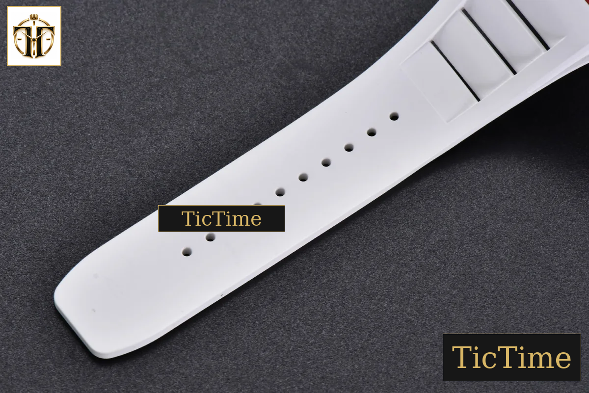 RM035-02 42mmx50mm ZF Red Carbon Dial white Rubber Strap V5 NH05A — foto 23