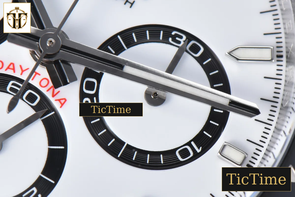 Daytona Panda 904L 126500 40mm Clean Factory White Dial Black Bezel SS Bracelet DD4131 — foto 8