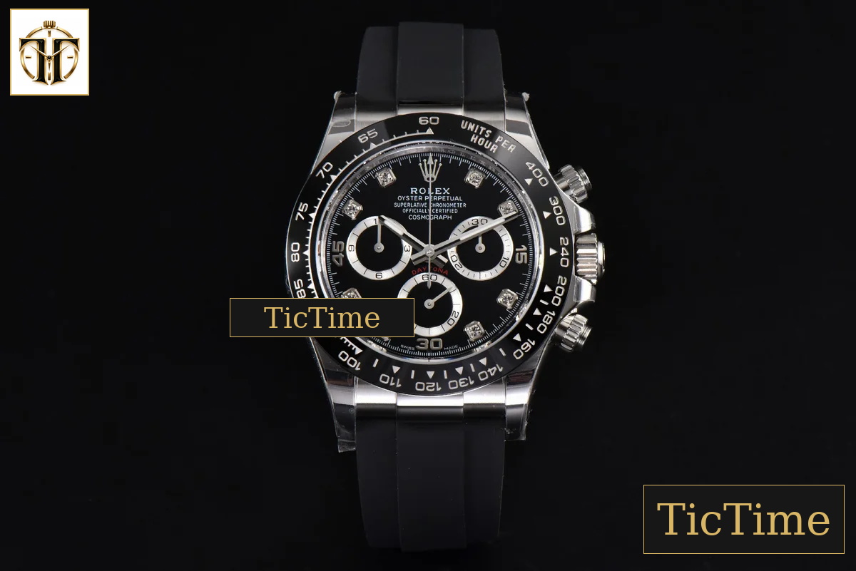 Daytona Blac Dial 116519 40mm BTF Diamond Marker Oysterflex Strap SA4130 — foto 3