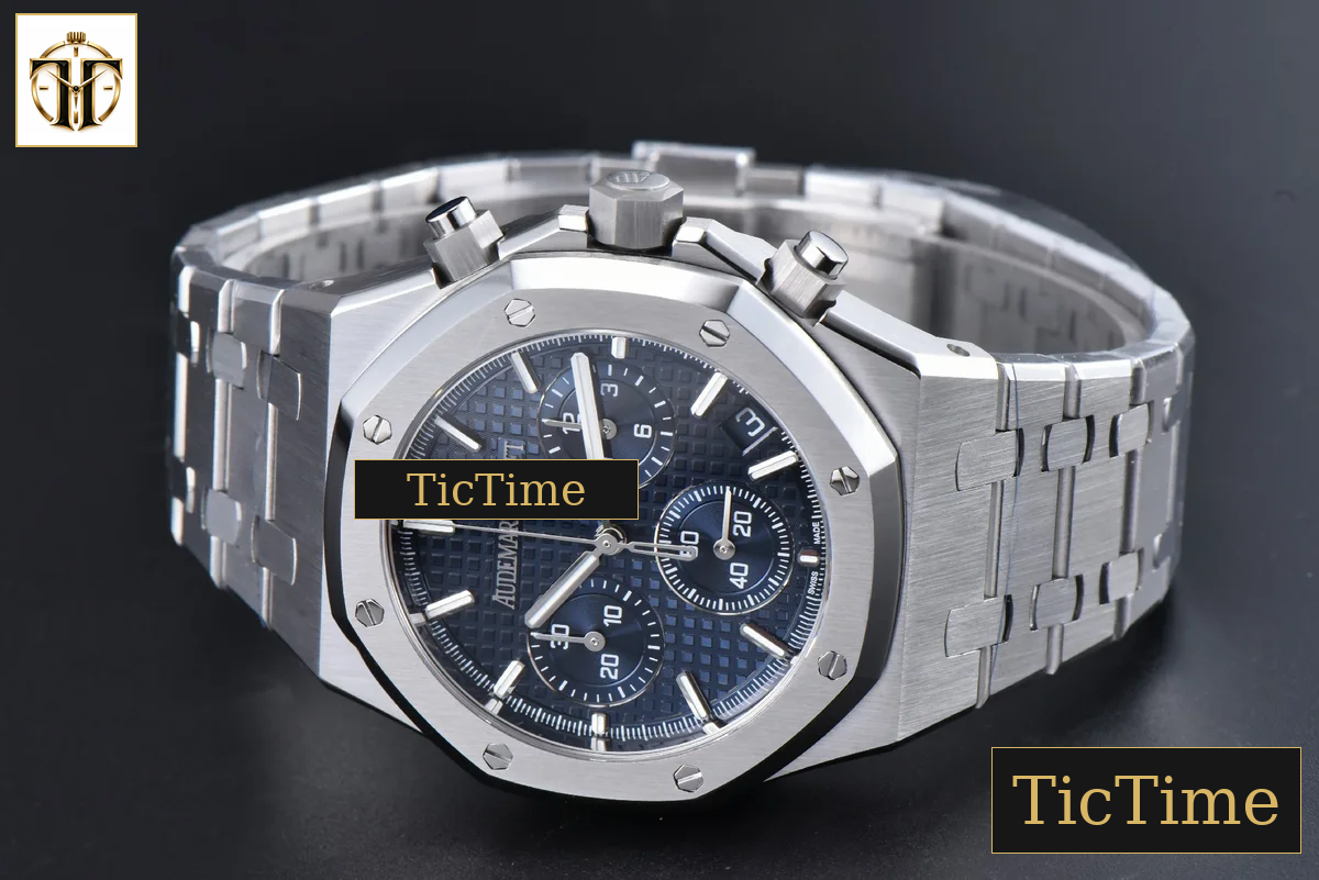Royal Oak Chronograph 26240 41mm APSF Blue Checkered Blue Subdial SS Bracelet V1 SH4401 — foto 14