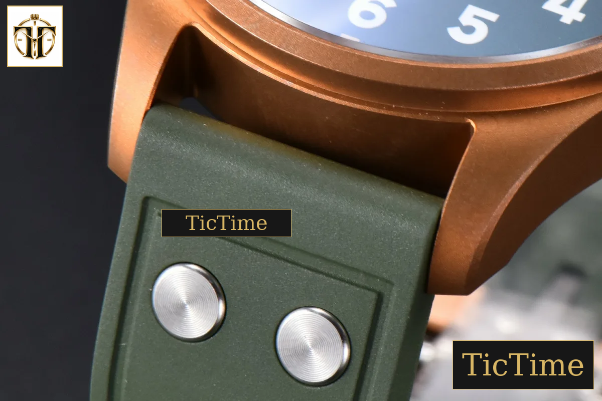 Big Pilot IW329702 43.8mm M+F Bronze Green Dial Green Rubber Strap A2892 — foto 10