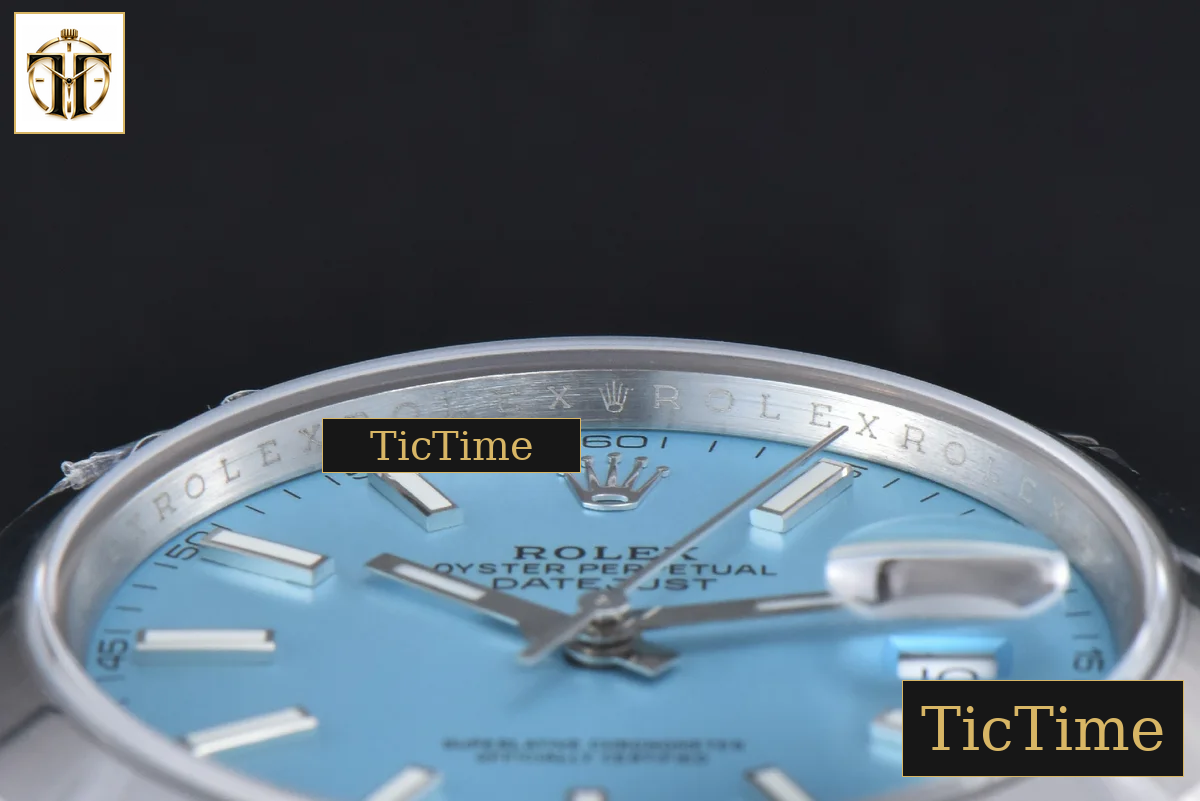 DateJust 41M Tungsten Smooth Bezel 126300 GMF Tiffany Blue Dial Jubilee Bracelet Tungsten VR3235 — foto 12
