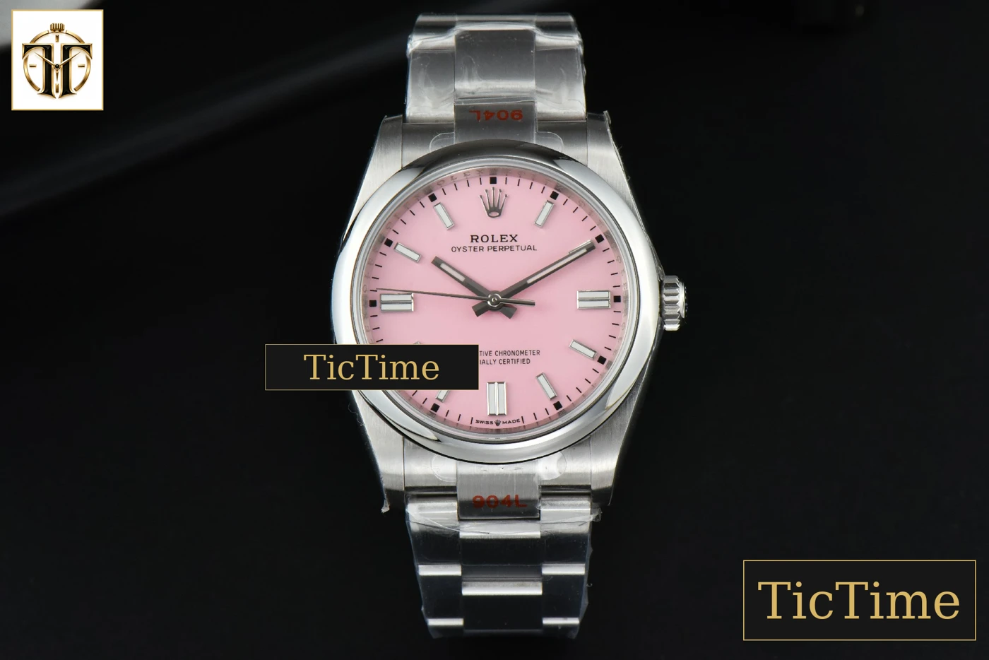Vista frontal — Oyster Perpetual 126000 36mm EWF Pink Dial SS Bracelet A3230