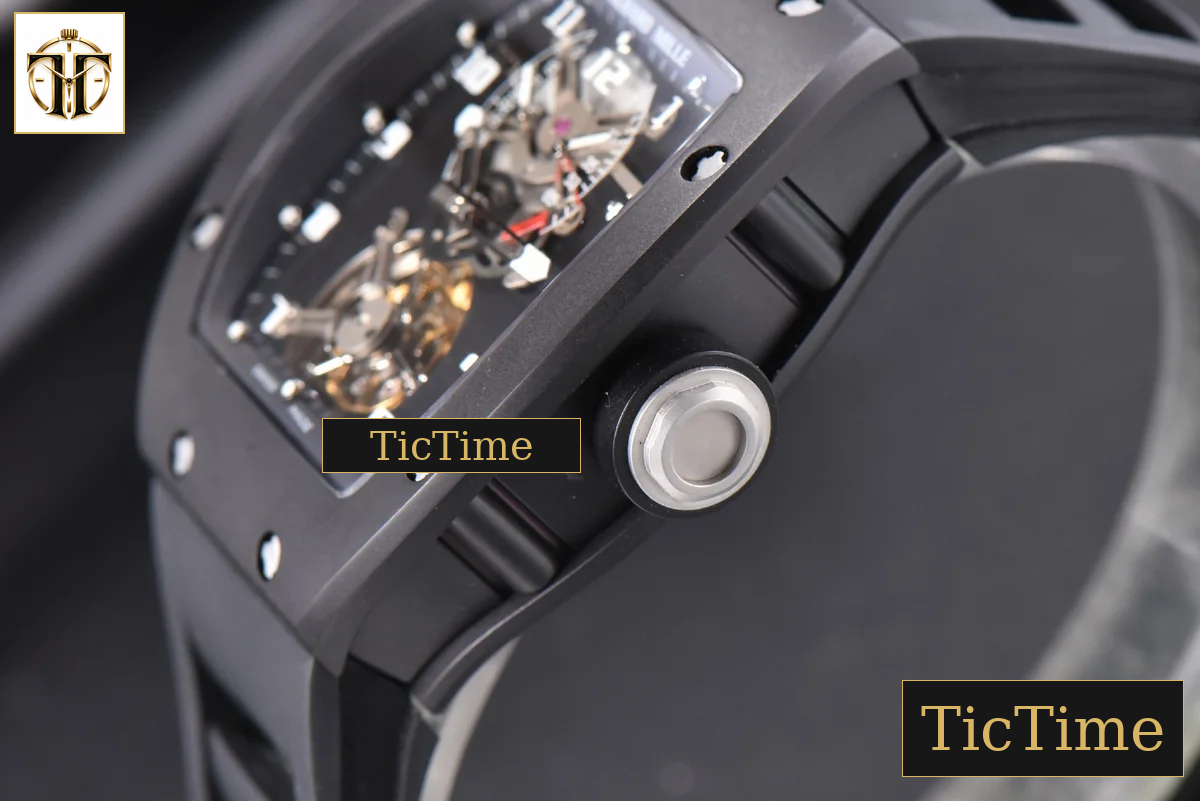 Tourbillon RM001 47mm JBF PVD Black Skeleton Dial Black Rubber Strap — foto 10