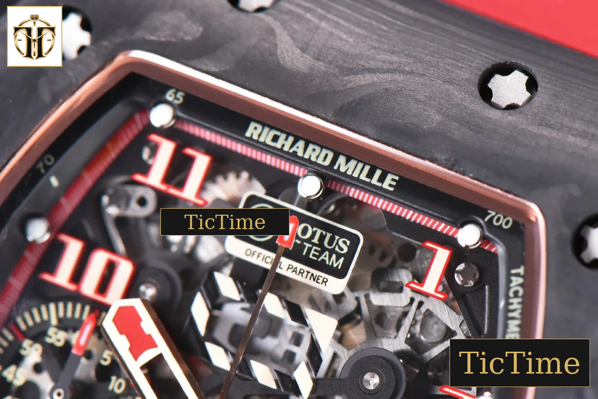 NTPT Chrono RM011 KVF Red Skeleton Dial Red Crown Red Rubber Strap V2 A7750 — foto 5