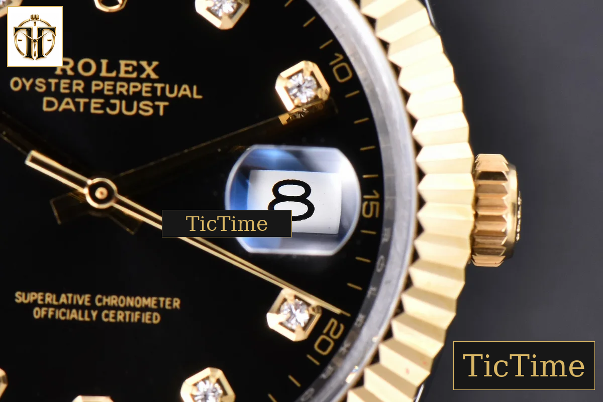 Datejust 41mm GMF YG/SS Black Dial diamond Marker Fluted Bezel Jubille Bracelet VR3235 — foto 10
