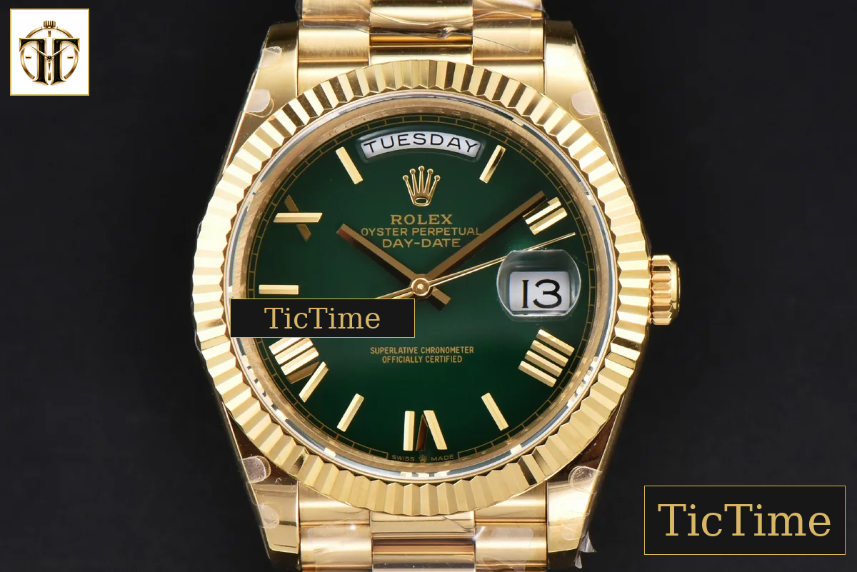 DayDate 904L 40mm BPF YG Green Dial YG Bracelet A2836 — foto 2