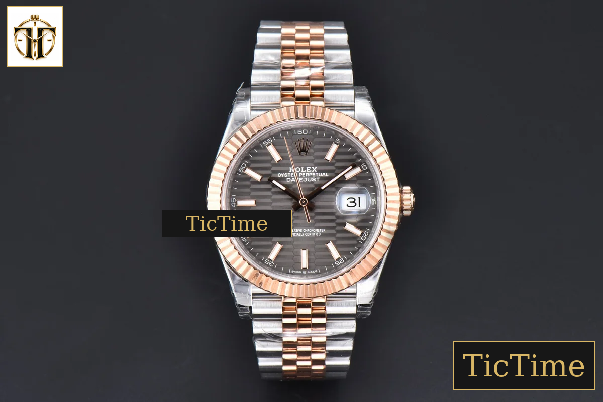 DateJust 41mm VSF RG/SS Gray Motif Dial Lume Marker Jubilee VS3235 — foto 3