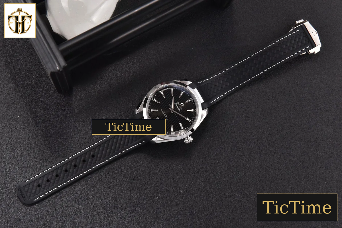 Aqua Terra 150M SeaMaster 41mm VSF Black Dial Silver Hands Black Rubber Strap A8900 — foto 5