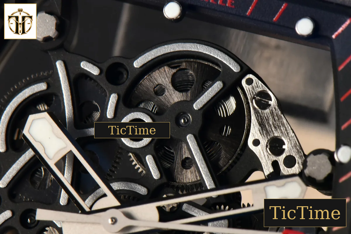 NTPT RM055 43mm ZF Black Bezel Black Crown Black Rubber Strap V6 RMUL2 — foto 7