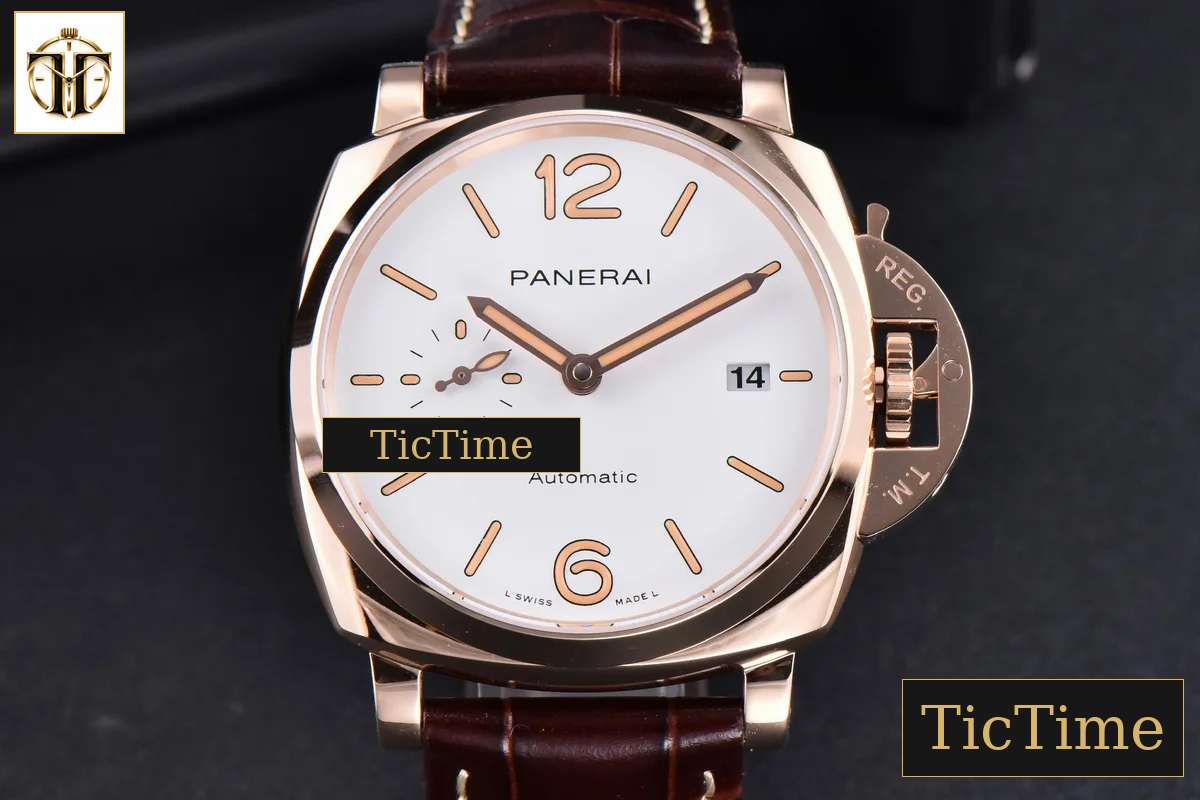 Luminor Due PAM1042 42mm VSF RG White Dial Brown Leather Strap P900 — foto 14
