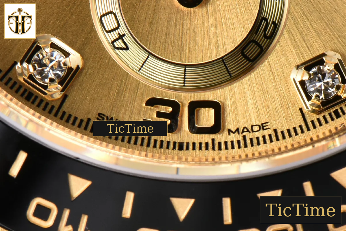 Daytona 116518 40mm APSF YG YG Dial Ceramic Bezel Diamond Marker Oysterflex Strap Tungsten Version SH4130 — foto 10