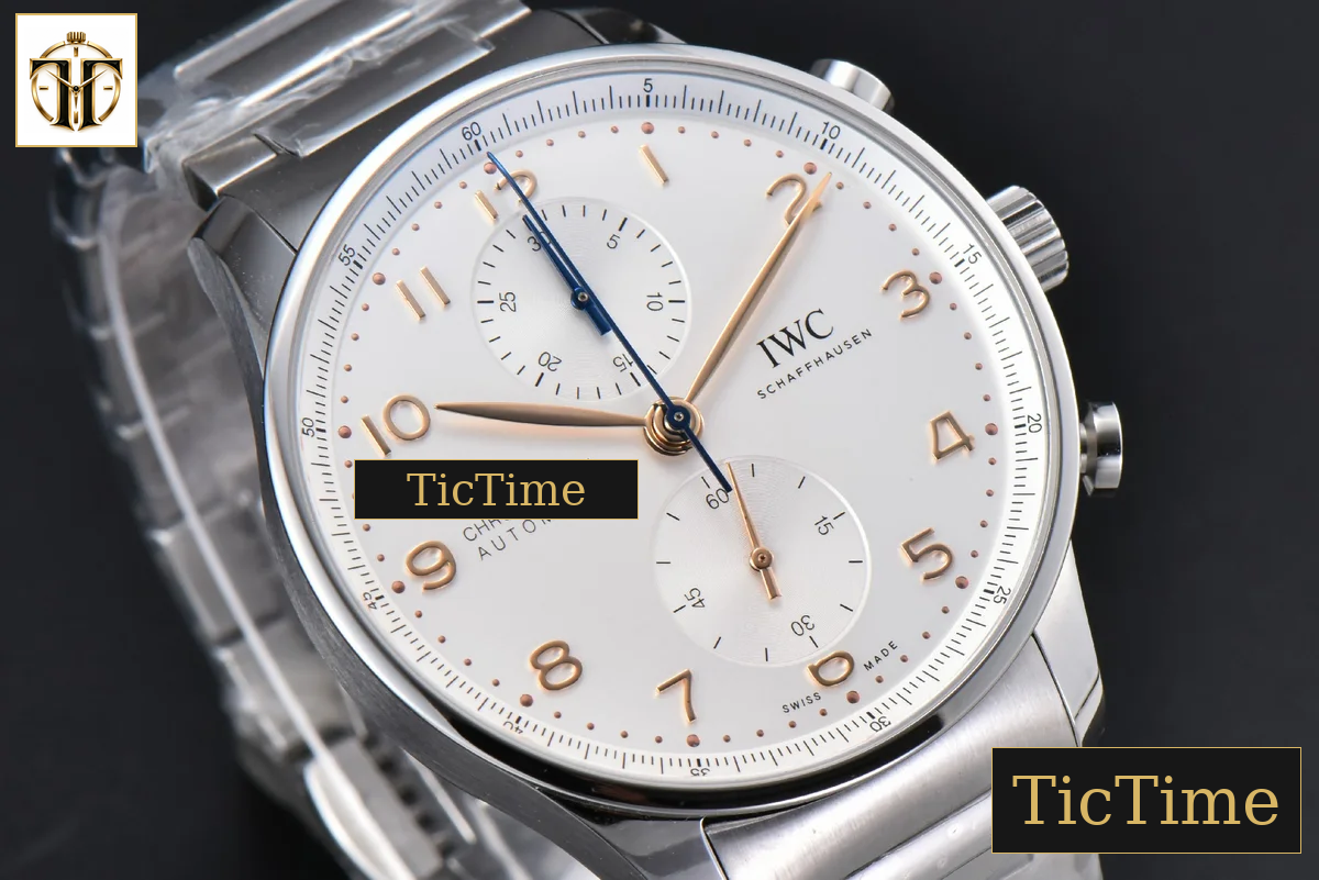 Portuguese IW371604 41mm ZF White Dial RG Markers SS Bracelet A96355 — foto 12